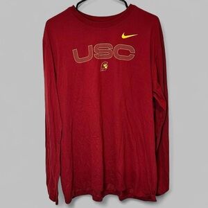 Nike Men's Red USC Long Sleeve Tee XXL